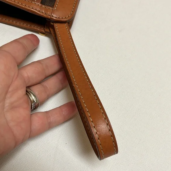 CELINE leather canvas clutch - Picture 7 of 17